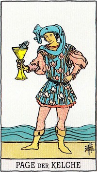 Páže pohárů, Tarot, Velká arkána Páže pohárů