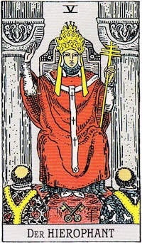 Velekněz, Tarot, Velká arkána Velekněz, Tarot